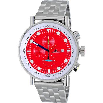 ADEE KAYE WATCHESCHRONOGRAPH MOVEMENT, STAINLESS STEEL CASE AND BAND,  MULTI- COLOR HANDS , AK2268-40_RD - RETAIL AT $675.00