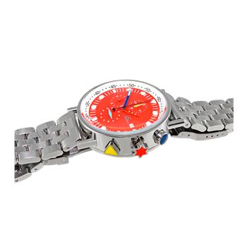 ADEE KAYE WATCHESCHRONOGRAPH MOVEMENT, STAINLESS STEEL CASE AND BAND,  MULTI- COLOR HANDS , AK2268-40_RD - RETAIL AT $675.00