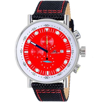 ADEE KAYE WATCHES,CHRONOGRAPH MOVEMENT,RED DIAL,  MULTI- COLOR HANDS ,AK2267-40RD - RETAIL AT (MSRP: $600.00)