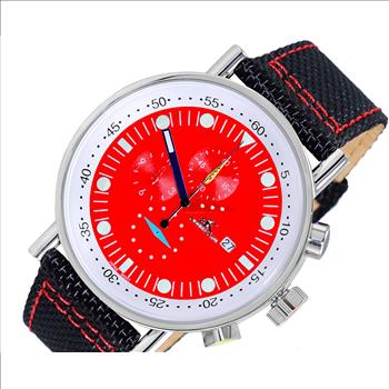 ADEE KAYE WATCHES,CHRONOGRAPH MOVEMENT,RED DIAL,  MULTI- COLOR HANDS ,AK2267-40RD - RETAIL AT (MSRP: $600.00)