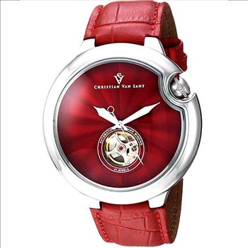 Christian Van Sant Men's CV0142 Cyclone Automatic Analog Display Quartz Red Watch, CV0142