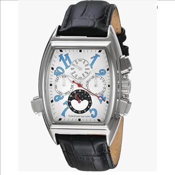 Christian Van Sant Watches, Men's  Automatic  Sun-Moon Phase, White Dial CV2134, Retail at (MSRP: $1,795.00)