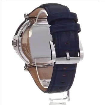 Christian Van Sant Watches Men's Clepsydra Stainless Steel Leather Strap, Blue,  CV1700 - Retail at (MSRP: $995.00
