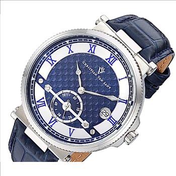 Christian Van Sant Watches Men's Clepsydra Stainless Steel Leather Strap, Blue,  CV1700 - Retail at (MSRP: $995.00