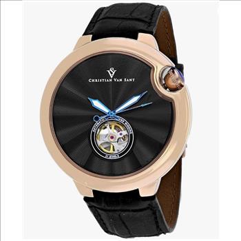 Christian Van Sant Watches Men's Cyclone Automatic -Heart Beat Rose tone Black Dial CV0147, Retail at (MSRP: $1,295)