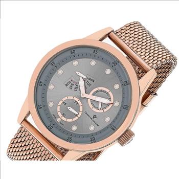 Christian Van Sant Watches, Men's Rose tone, Grey dial, Quartz movement, 3 ATM.CV8718-  Retail At (MSRP: $495.00)