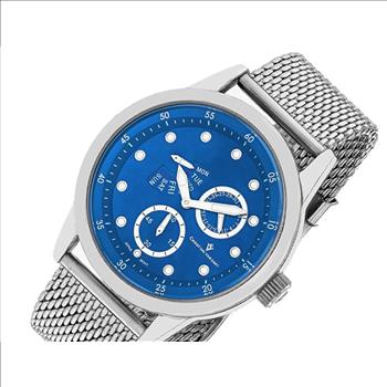 Christian Van Sant Watches, Men's  Stainless steel case and bracelet, Blue dial, CV8717-  Retail At (MSRP: $450.00)