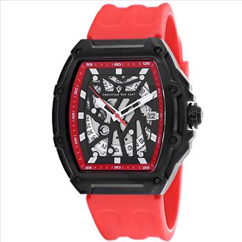 Christian Van Sant Watches Odyssey Watch | Skeleton Black Dial Watch, CV6197 - Retail at MSRP: $1,495.00