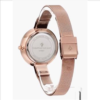 Christian Van Sant Watches Women's CV0221 Reign Analog Display Quartz Rose Gold Watch, CV0221 , Retail at (MSRP: $395.00)