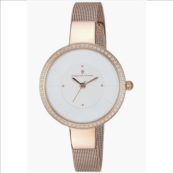 Christian Van Sant Watches Women's CV0221 Reign Analog Display Quartz Rose Gold Watch, CV0221 , Retail at (MSRP: $395.00)