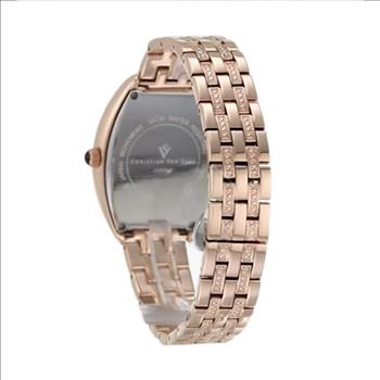 Christian Van Sant Watches Women's Elegant Sparkle, 3-Hands Dial, Rose tone, CV0262, Retail at (MSRP: $895.00)