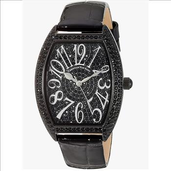 Christian Van Sant Watches, Women's  IP-Black tone, w/ setting Stone, Black dial CV4823, Retail at (MSRP: $750.00)