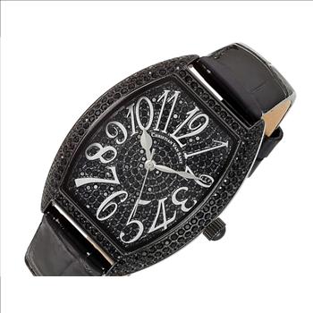 Christian Van Sant Watches, Women's  IP-Black tone, w/ setting Stone, Black dial CV4823, Retail at (MSRP: $750.00)