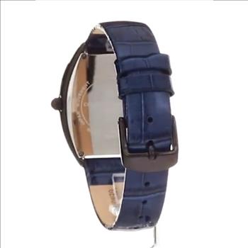 Christian Van Sant Watches Women's IP-Black tone w/ setting Stone, Blue dial and strap, CV4845 Retail at (MSRP: $750.00)