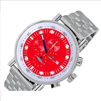 CHRONOGRAPH MOVEMENT, STAINLESS STEEL CASE AND BAND,  MULTI- COLOR HANDS , AK2268-40_RD - RETAIL AT $675.00