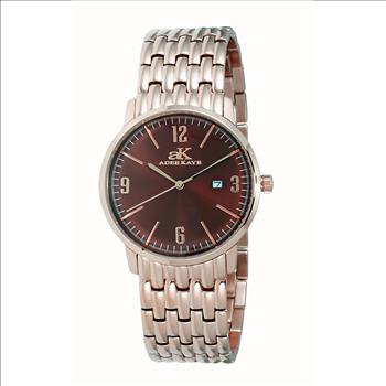 DOME MINERAL CRYSTAL, 3-HANDS DATE DIAL, AK8224-MRGBN - RETAIL AT (MSRP: $345.00)