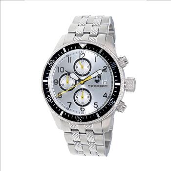 LeChateau - Chronograph Epson VR33 Muscle Movement, Stainless Steel Case and Band ,  CS17733SV, Retail at (MSRP:$1,475.00)