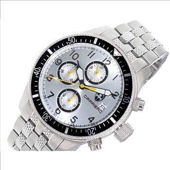 LeChateau - Chronograph Epson VR33 Muscle Movement, Stainless Steel Case and Band ,  CS17733SV, Retail at (MSRP:$1,475.00)