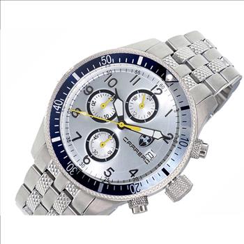 LeChateau - Chronograph Epson VR33 Muscle Mov't, Stainless Steel Case and Band , CS17733BUSV_SV, Retail at (MSRP:$1,475.00)
