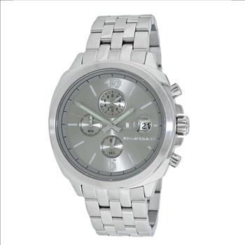 Lechateau,  Chronograph Mov't, Silver 24-HR -Date Dial, Stainless Steel case and Band, (MSRP: $495.00)
