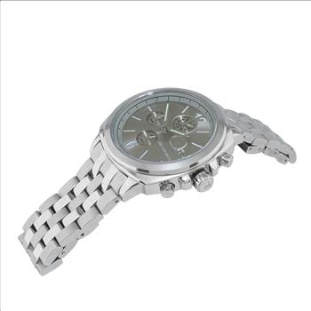 Lechateau,  Chronograph Mov't, Silver 24-HR -Date Dial, Stainless Steel case and Band, (MSRP: $495.00)