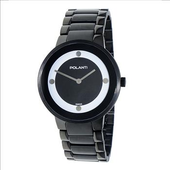 LeChateau  Classic/Mid-Size Swiss Quartz Movement,  IP-Black tone, Retail at (MSRP: $595.00)