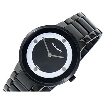 LeChateau  Classic/Mid-Size Swiss Quartz Movement,  IP-Black tone, Retail at (MSRP: $595.00)