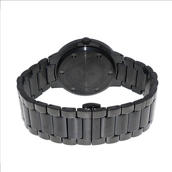 LeChateau  Classic/Mid-Size Swiss Quartz Movement,  IP-Black tone, Retail at (MSRP: $595.00)