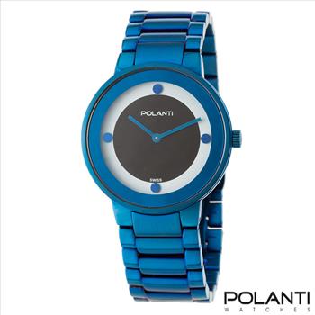 LeChateau Classic/Mid-size, Swiss Quartz Movement, IP-Blue Stainless Steel case and band, Retail at (MSRP: $595.00)