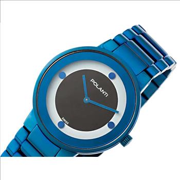 LeChateau Classic/Mid-size, Swiss Quartz Movement, IP-Blue Stainless Steel case and band, Retail at (MSRP: $595.00)