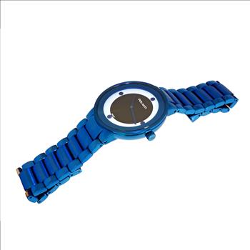 LeChateau Classic/Mid-size, Swiss Quartz Movement, IP-Blue Stainless Steel case and band, Retail at (MSRP: $595.00)