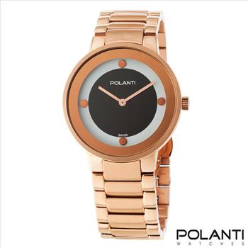 LeChateau Classic/Mid-Size, Swiss Quartz Movement, Stainless Steel case and band Rose tone,  Retail at (MSRP: $595.00)
