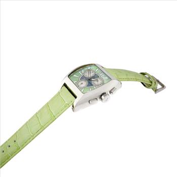 LeChateau, Ladies ISA- Swiss Chronograph movement, Mother of Pearl Dial, Light Green Color, MSRP: $695.00