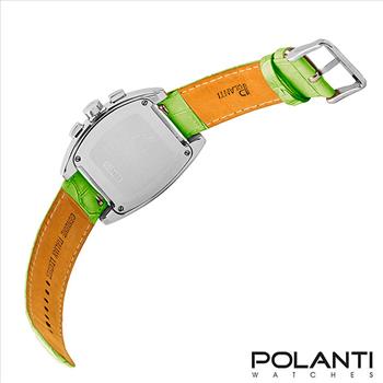 LeChateau, Ladies ISA- Swiss Chronograph movement, Mother of Pearl Dial, Light Green Color, MSRP: $695.00