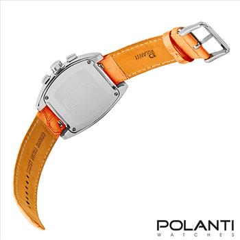 LeChateau, Ladies ISA- Swiss Chronograph movement, Mother of Pearl Dial, Orange Color, MSRP: $695.00