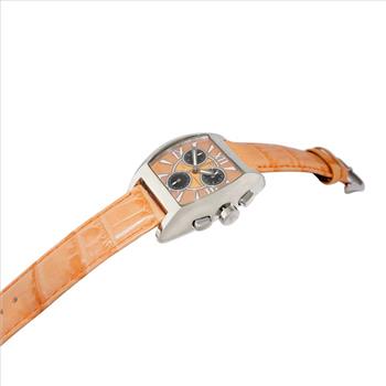 LeChateau, Ladies ISA- Swiss Chronograph movement, Mother of Pearl Dial, Orange Color, MSRP: $695.00