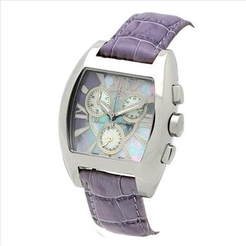 LeChateau, Ladies ISA- Swiss Chronograph movement, Mother of Pearl Dial, Purple Color, MSRP: $695.00