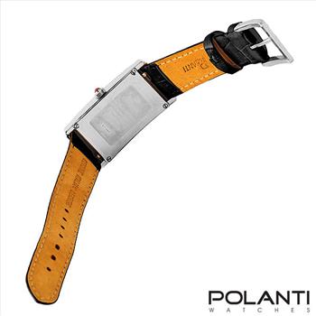 LeChateau, Ladies Swiss Quartz movement, Mother of Pearl Dial, Genuine Leather Band, Black Color, MSRP: $495.01