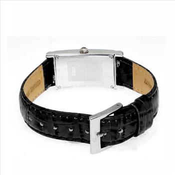 LeChateau, Ladies Swiss Quartz movement, Mother of Pearl Dial, Genuine Leather Band, Black Color, MSRP: $495.01