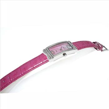 LeChateau, Ladies Swiss Quartz movement, Mother of Pearl Dial, Genuine Leather Band, Fuchsia Color, MSRP: $495.02