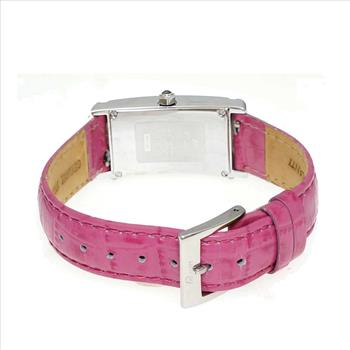 LeChateau, Ladies Swiss Quartz movement, Mother of Pearl Dial, Genuine Leather Band, Fuchsia Color, MSRP: $495.02