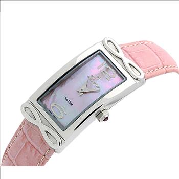 LeChateau, Ladies Swiss Quartz movement, Mother of Pearl Dial, Genuine Leather Band, Pink Color, MSRP: $495.01