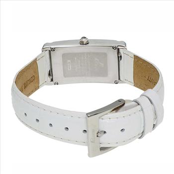 LeChateau, Ladies Swiss Quartz movement, Mother of Pearl Dial, Genuine Leather Band, White Color, MSRP: $495.00