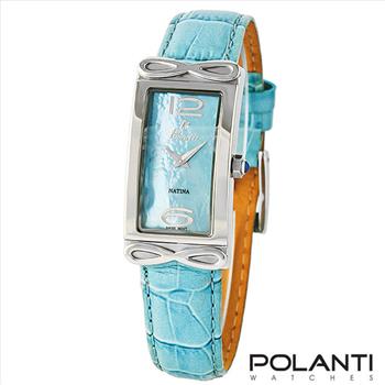 LeChateau, Ladies Swiss Quartz movement, Mother of Pearl Dial,  Light Blue, ( MSRP: $495.02)
