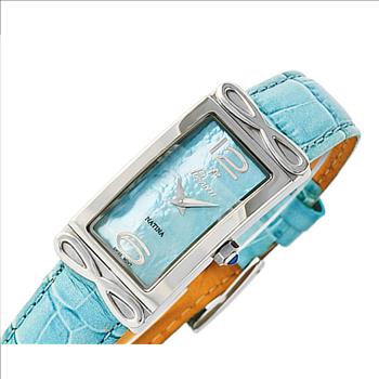 LeChateau, Ladies Swiss Quartz movement, Mother of Pearl Dial,  Light Blue, ( MSRP: $495.02)
