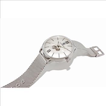 Lechateau, Men's 24-JEWELS AUTOMATIC, WITH HEART BEAT CURVE WHITE DIAL, (MSRP: $2,268.00)