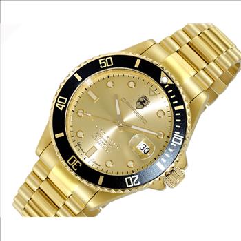 Lechateau Men's, AUTOMATIC -21 JELWEL (NH35) SUN RAY-DATE DIAL, WITH EXHIBITION BACK, C1G888GOBK RETAIL AT (MSRP: $2,124.00)