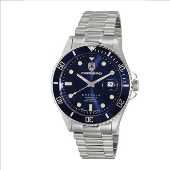 LeChateau Men's Automatic - Magnifying Date Dial with Exhibition Back case - LC1S888BU - Retail at (MSRP: $ 2,124.00)