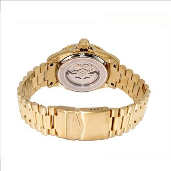 LeChateau Men's Automatic - Magnifying Date, MOP Dial with Exhibition Back case - C1G266BK Retail at (MSRP: $ 2,124.00)