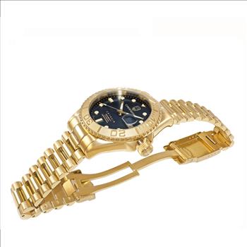 LeChateau Men's Automatic - Magnifying Date, MOP Dial with Exhibition Back case - C1G266BK Retail at (MSRP: $ 2,124.00)